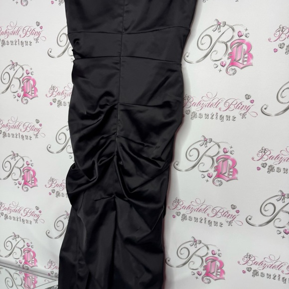 BA nites dress ruffle neckline cinching sexy bodycon tight fitting flattering - Picture 10 of 12